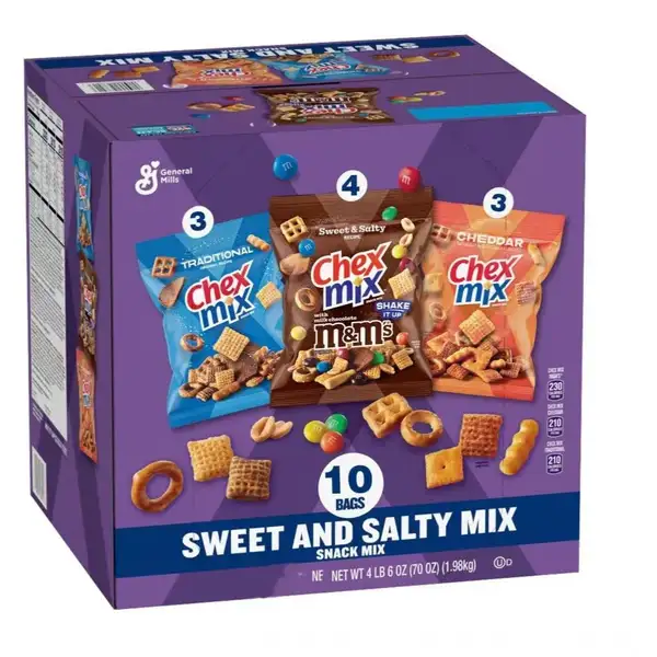 Chex Mix Sweet and Savory Mix Variety Pack, 10Pack, 1.75 Oz. per Bag…