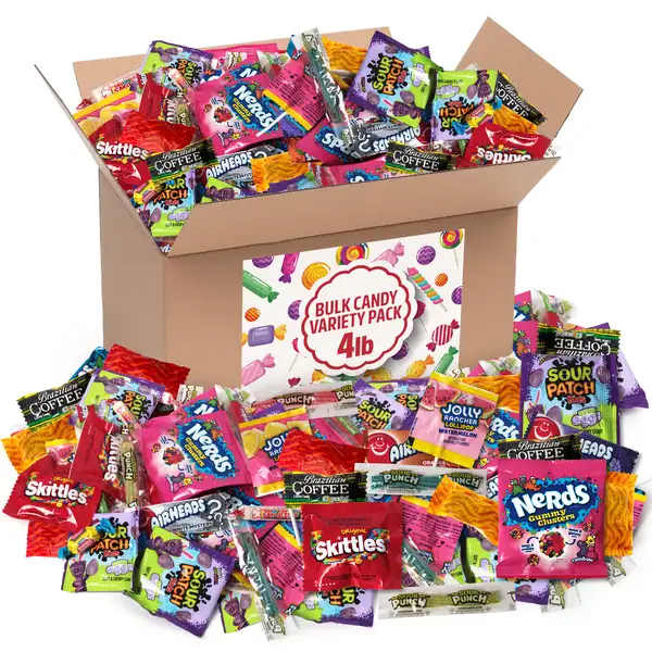 Individually Wrapped 4 Pack Big Bulk Candies for Pinatas Gifting Christmas…