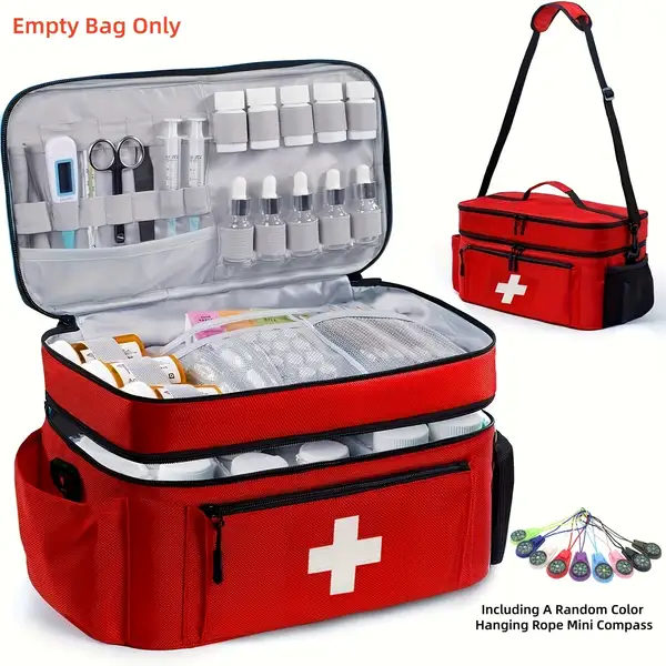 Packing Organizers Large Capacity Durable Aid Kit with Double Layer Shoulder…
