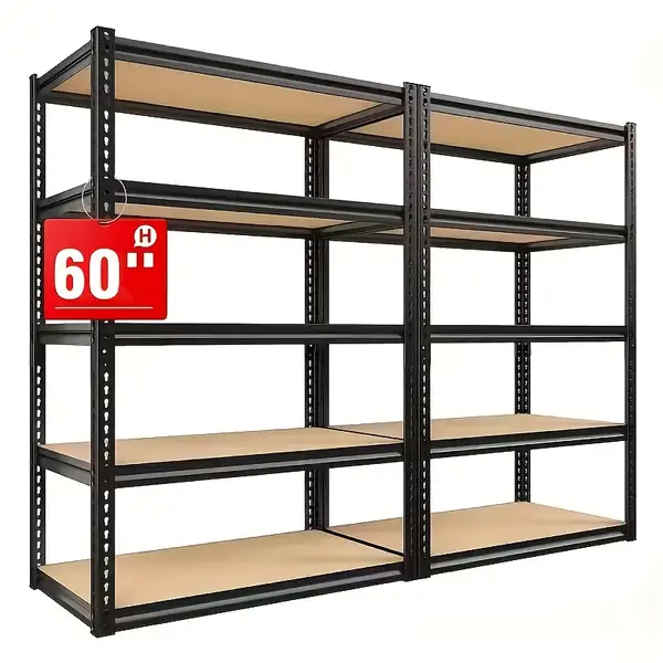 Heavy Duty Shelving Heavy Duty 5 Tier 2000lbs Metal Shelving Units 60 Garage…