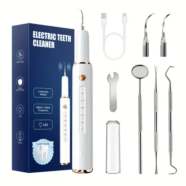 Rechargeable Tooth Cleaner with 5 Speed Ipx6 Waterproof USB Charging Mirror…