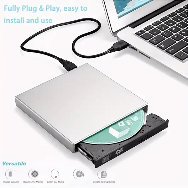 External DVD CD/DVD-ROM CD-RW Player Portable External CD-RW Drive DVD-RW…