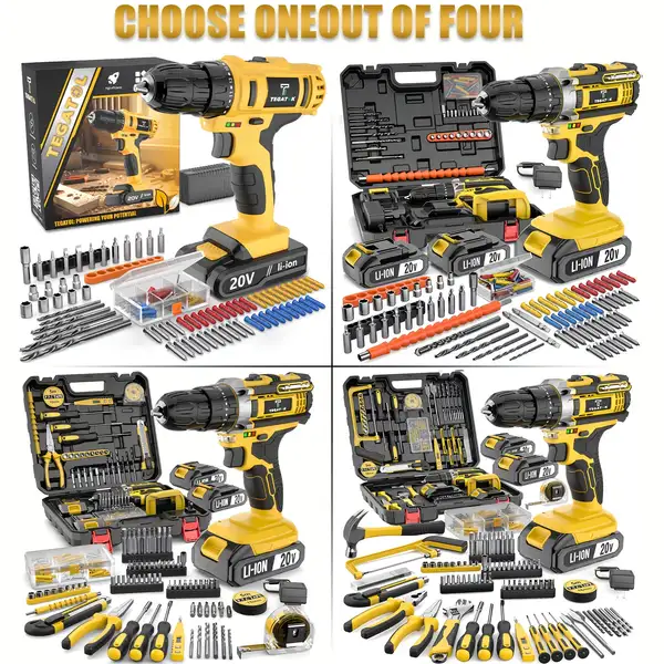 [20V Cordless Drill Set] 35|38|40|88|136|148pcs Electric Drill ToolBox Set…