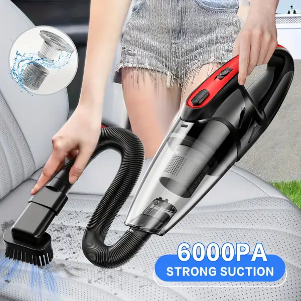 Car Vacuum Cleaner, 6000PA Strong Suction Handheld Vacuum, 2000mAh Large…
