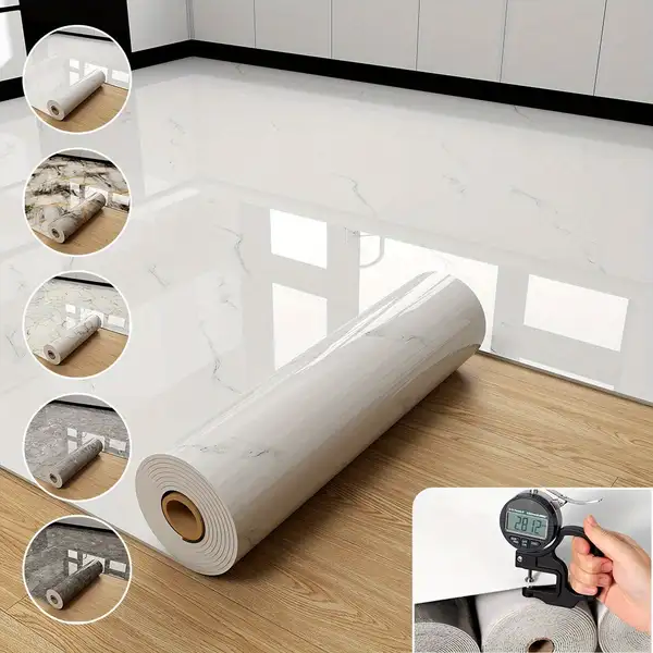 1 Roll Extra Thick Marble Floor Sticker Wall Stickers Self Waterproof…
