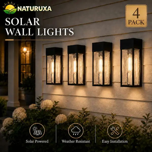 4pcs Outdoor Courtyard Lights, Solar-powered Lighting Fixtures, Do not…