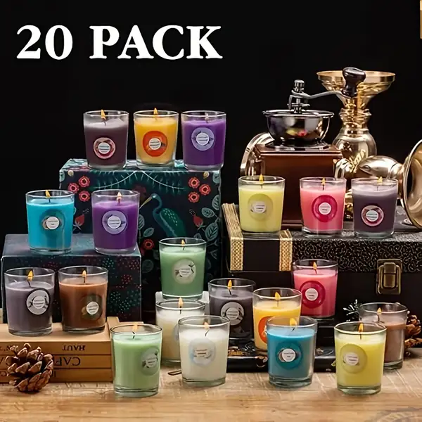 20 Packs of Fragrance Candles (2.6 Inch × 1.9 Inch), Containing 10 Different…