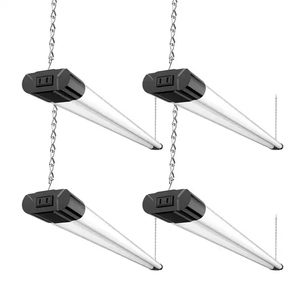 8 4 2 1 Pack LED Utility Shop Light 4 Ft Integrated Fixture for Garage 40W…