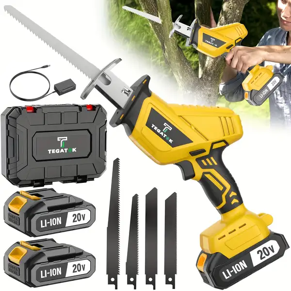 Newly Upgraded Electric Reciprocating Saw, Wireless HandSaw with LED Light…