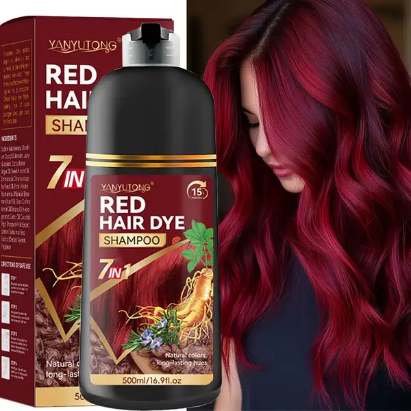 500mL Hair Dye Shampoo Natural Plant Pigments Safe for Hair Quickly Covers…