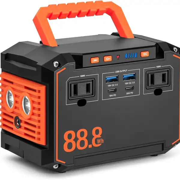 88 8wh Solar Generator Portable Power Station with 30W Solar Panels 24000mAh…