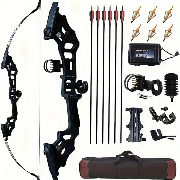 40Lb/30Lb Recurve Bow & Arrow Set, 51" Right-Handed/Ambidextrous Practice Bow…