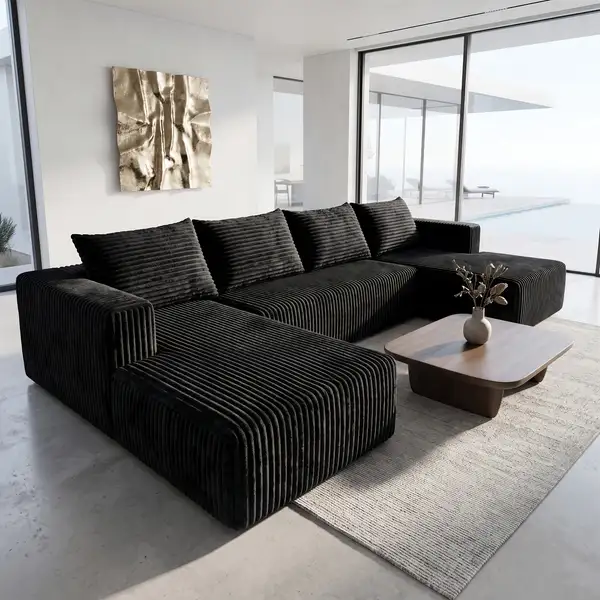 Oversized U Shaped Sectional Sofa for Living Room, L Shape Modular Sofa…
