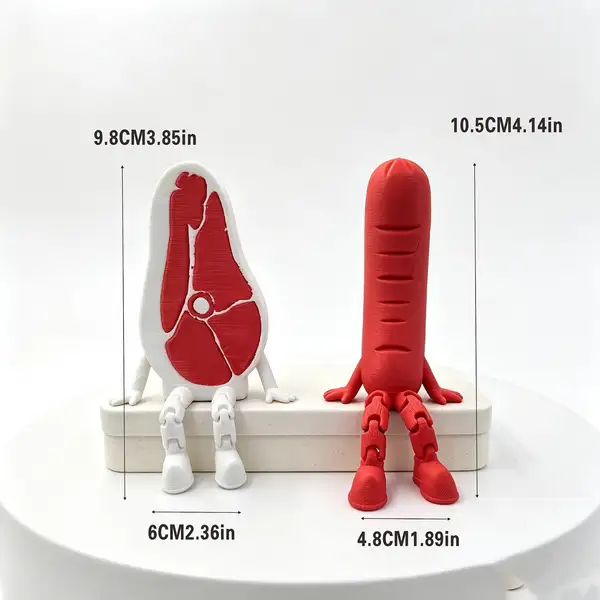 1pc 2pcs Holiday Desktop Fun Decorations Creative Quirky Sausage Steak…