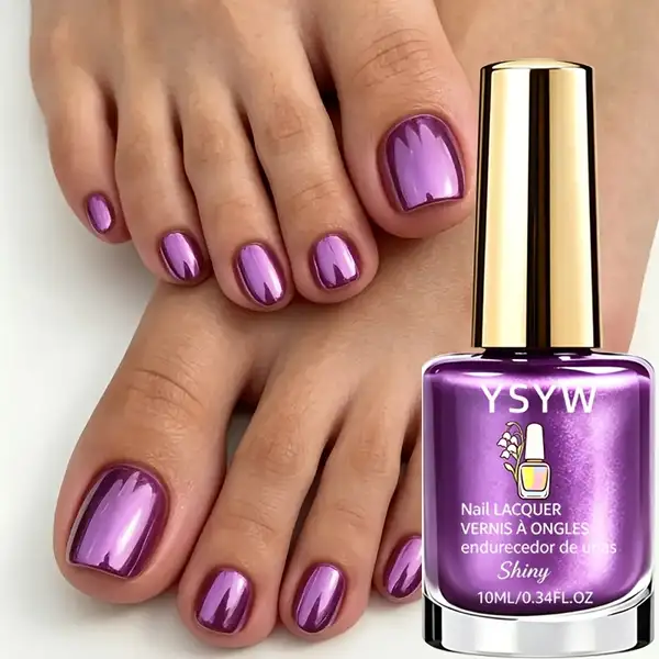 1pc Ysyw Electric Purple Liquid Nail Polish Strengthener Hands Feet Natural…