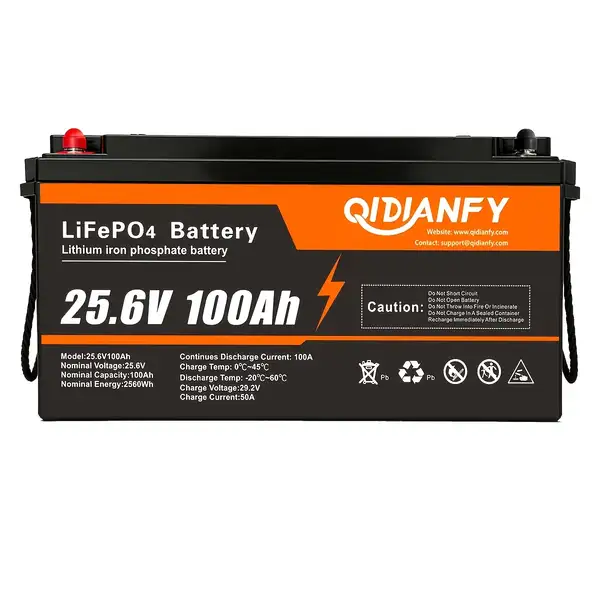 1 2pcs 25 6V 100Ah LiFePO4 Battery 10000 Deep Cycle Rechargeable Lithium…