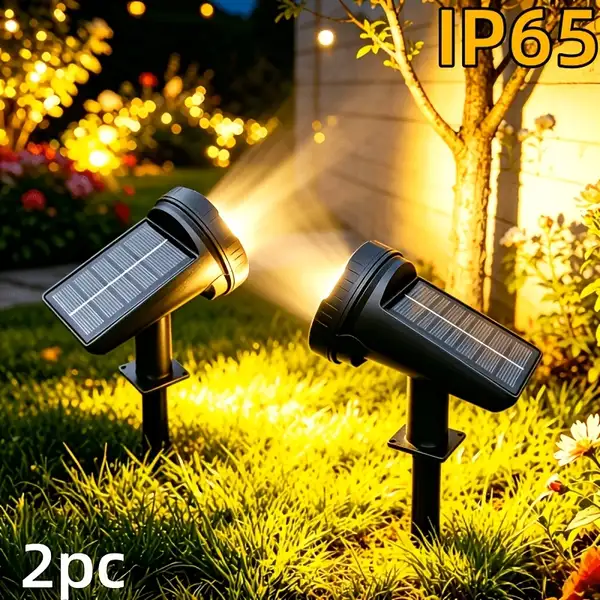 2026 New 2 Pack Solar Outdoor Spotlight, 155 LED with 3 Modes, Christmas…