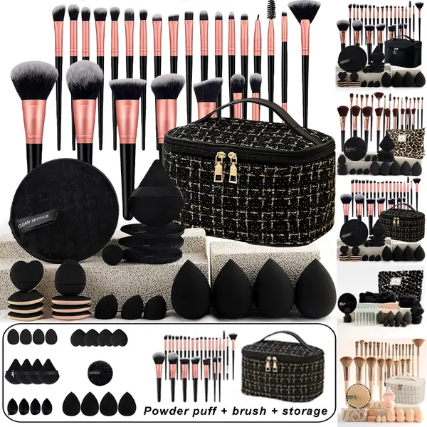 47 44 23pcs Professional Makeup Brush Set Soft Nylon Bristles and Concealer…