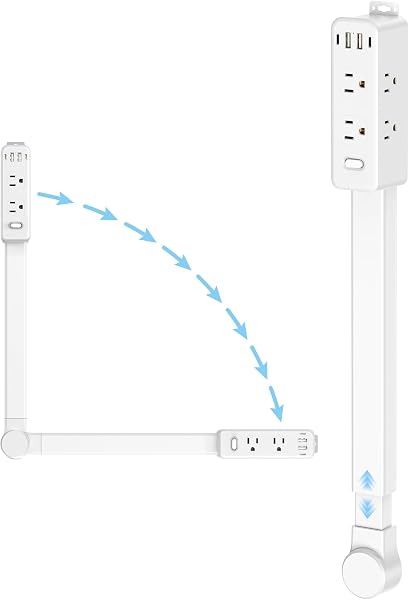 Olcorife Outlet Extender Stick, Power Strip with 6 Outlets & 4 USB Ports…