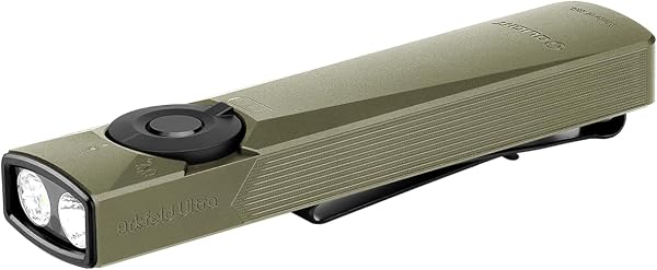 OLIGHT Arkfeld Ultra EDC Flat Flashlight Rechargeable, OAL, Olive-Green CW