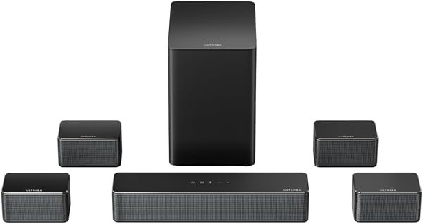 ULTIMEA 7.1ch Surround Sound System for TV, 4 Surround Speakers, Subwoofer