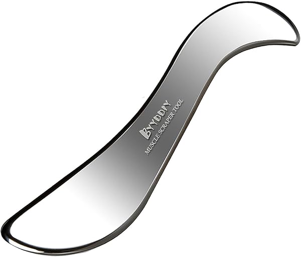 BYYDDIY-Non-Magnetic 304 Stainless Steel Gua Sha Muscle Scraper Tool for Scar…