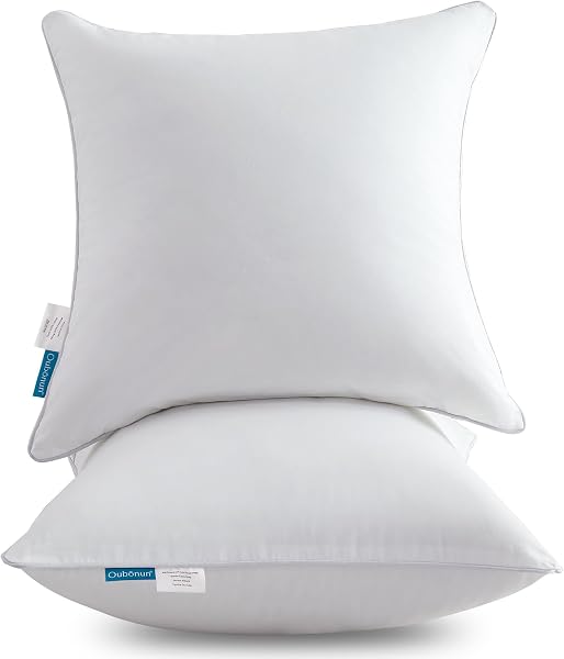 Oubonun 26 X 26 Pillow Inserts - Set of 2 - 100% Cotton Cover - 26 Inch…