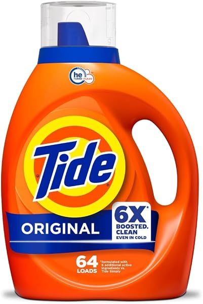 Tide Laundry Detergent Liquid, Original Scent, 64 Loads, 80 FL OZ, Works on…