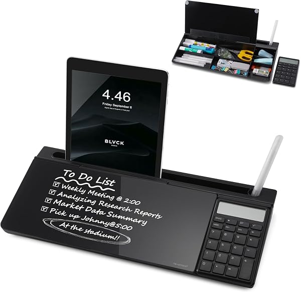 Small Glass Desktop Whiteboard Dry-Erase-Board - Computer Keyboard Stand with…