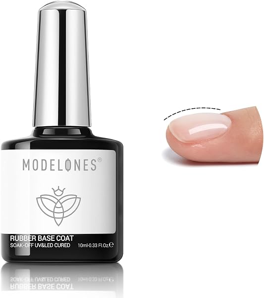 modelones Rubber Gel Base Coat Clear Builder Nail Gel for Weak Nails