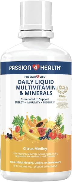 Passion 4 Life Daily Liquid Multivitamin and Minerals 32 Fl Oz