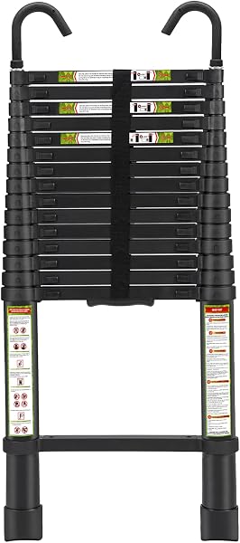 RIKADE Telescoping Ladder, 20.3 FT Aluminum Lightweight Collapsible Ladder…