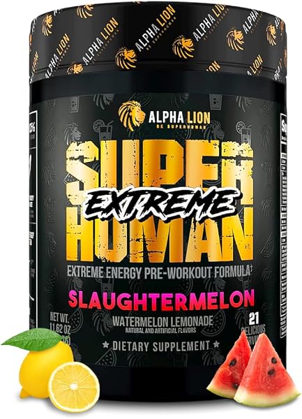 ALPHA LION Superhuman Extreme High Stim Pre Workout Powder, Beta Alanine…
