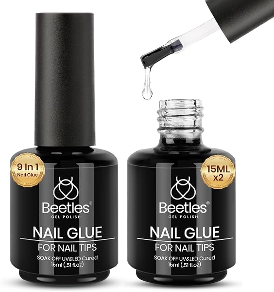 Beetles Gel Polish 9 in 1 Gel Nail Glue for Clear Acrylic Nail Tips