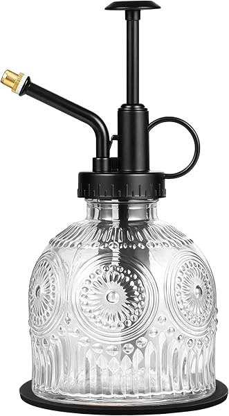 Glass Plant Mister Spray Bottle Vintage Refill Leak Proof Watering can 8oz