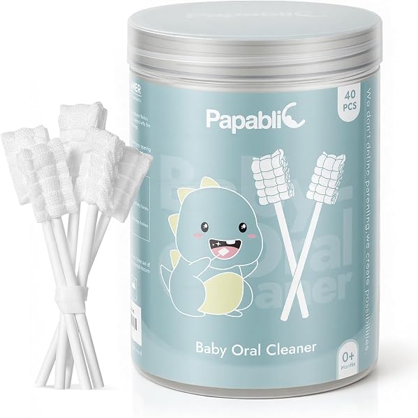 Papablic Baby Tongue Cleaner for Infant Oral Aged 0-2, Disposable, 40 Pack