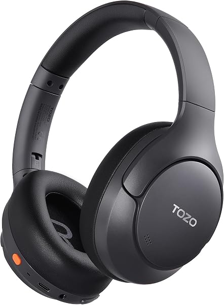 TOZO HT3 Hybrid Noise Cancelling Wireless Headphones, 90H over Ear Headset