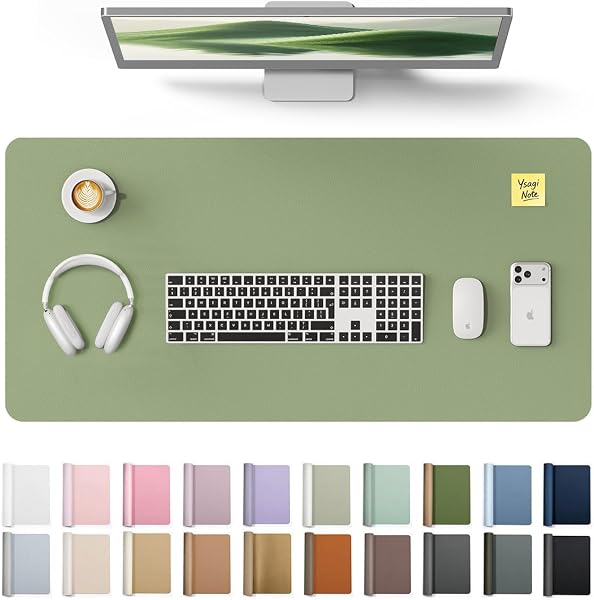 YSAGi Leather Desk Protector, Office Mat, Large Mouse Mat, Non-Slip PU…