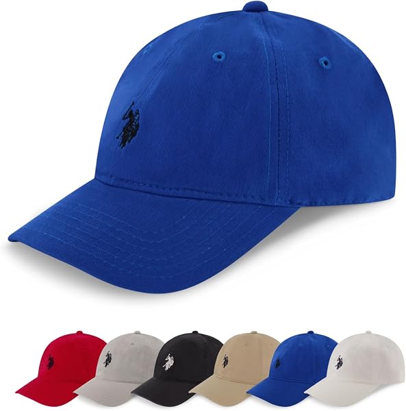 U.S. Polo Assn. Baseball Cap, 100% Cotton Adjustable Dad Hat with Small Pony…