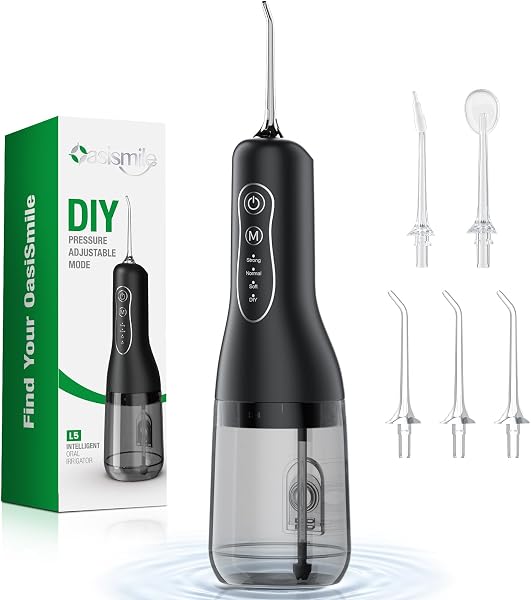 OasiSmile L5 Cordless Water Flosser,DIY Adjustable Pressure for Dental Care