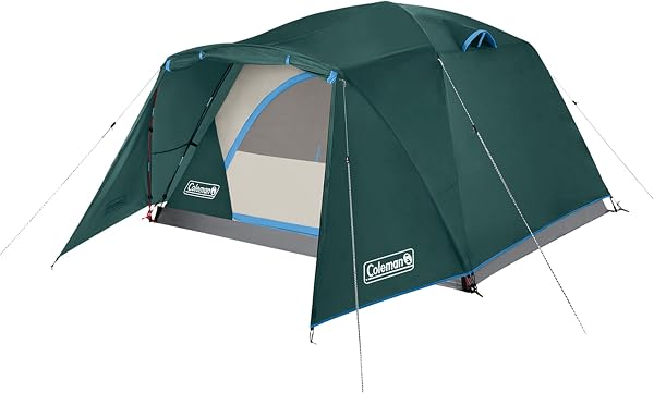 Coleman Skydome Tent with Full-Fly Weather Vestibule, Weatherproof 4/6 Person…
