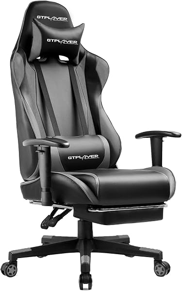 GTPLAYER Gaming Chair with Footrest, Ergonomic Computer Game Desk Chair…