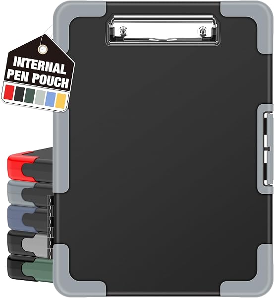Sooez Toughest Clipboard with Storage, Clip Boards 8.5x11 with Pen Pouch