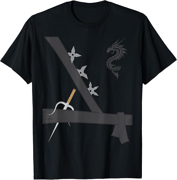 Boys Ninja Costume Easy Last Minute Halloween T-Shirt