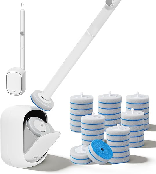 JUDRDO Disposable Toilet Brush, Toilet Bowl Cleaning Kit, Toilet Bowl Brush