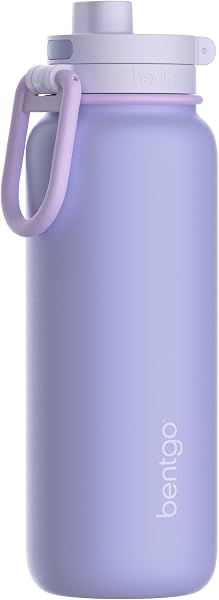 Bentgo Flip 2-in-1 Straw & Chug Leak-Proof Insulated Water Bottle, 24 Fl Oz