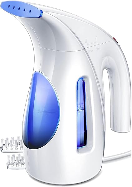 HiLIFE Steamer for Clothes, Portable Handheld Design, 240ml Big Capacity, 700W, Strong Penetrating Steam, Removes Wrinkle, for Home, Office(ONLY FOR 120V)-(Ocean Blue)