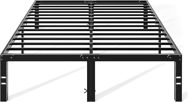 OLIXIS 14in Full Size Metal Platform Bed Frame - Heavy Duty 800LBS Mattress…