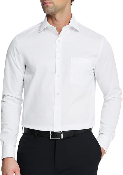 Van Heusen Men's Dress Shirt Regular Fit Flex Collar Stretch Solid