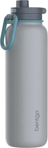 Bentgo Flip 2-in-1 Straw & Chug Leak-Proof Insulated Water Bottle, 32 Fl Oz